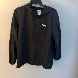 Victoria's Secret PINK Black Hoodie with Dog Logo